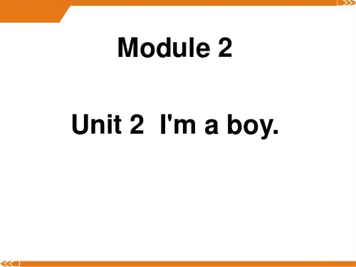 外研版英语一年级上册Module 2《Unit 2 I’m a boy》ppt课件2