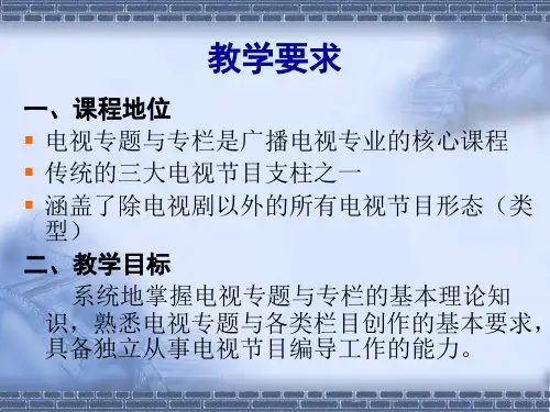 电视节目专题与专栏