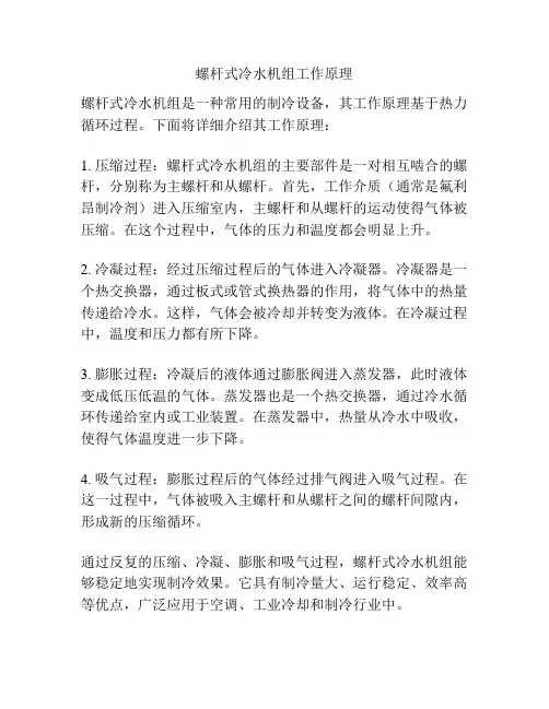 螺杆式冷水机组工作原理