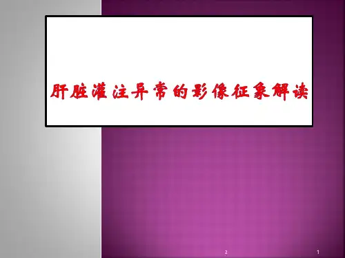 肝脏灌注异常的影像表现-推荐课件