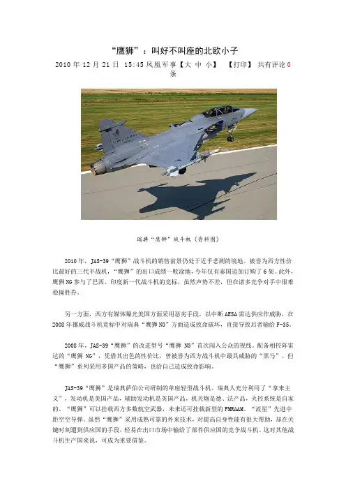 鹰狮战斗机