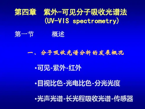 清华大学化学系4.仪器分析-UV-VIS分析解析