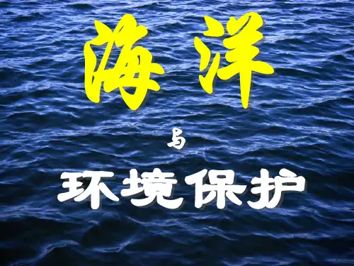 海洋与环境保护概述PPT(共 43张)