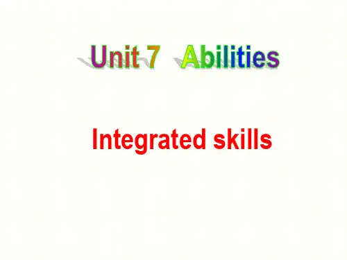 译林版英语七年级下册unit7integratedskills课件