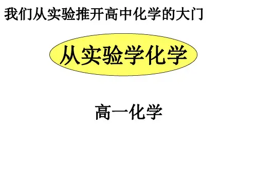 高中化学必修一第一章  第一节化学实验基本方法 (共16张PPT)