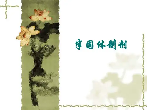 半固体制剂-精品医学课件