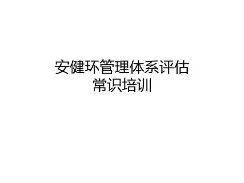 安健环管理体系评估常识培训课件(53张)PPT