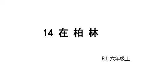 六年级上册语文课件14在柏林人教部编版共21张PPT