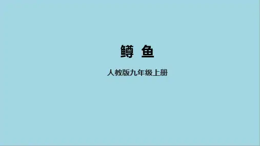 +第二单元音乐故事(二)第1课时《鳟鱼》课件++2023—2024学年人教版初中音乐九年级上册