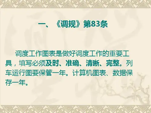 成都铁路局列车运行实绩图填记规范PPT课件