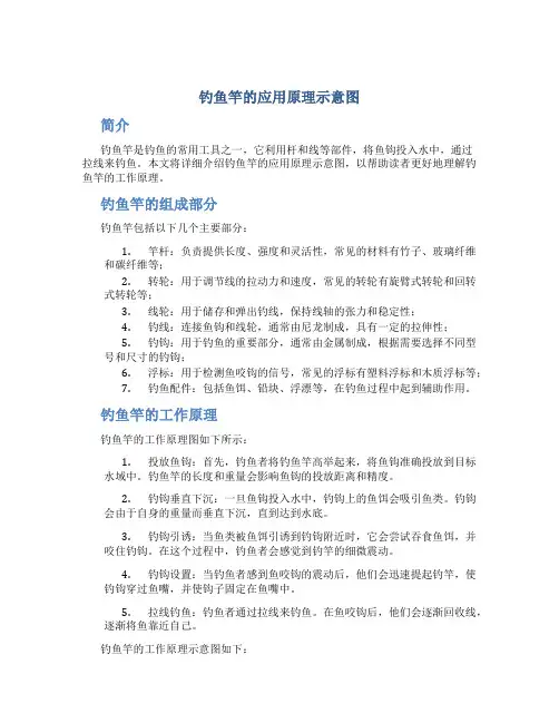 钓鱼竿的应用原理示意图
