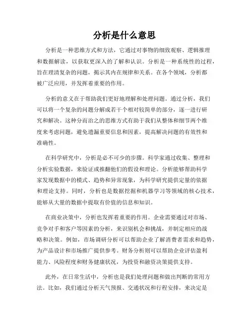 分析是什么意思 2