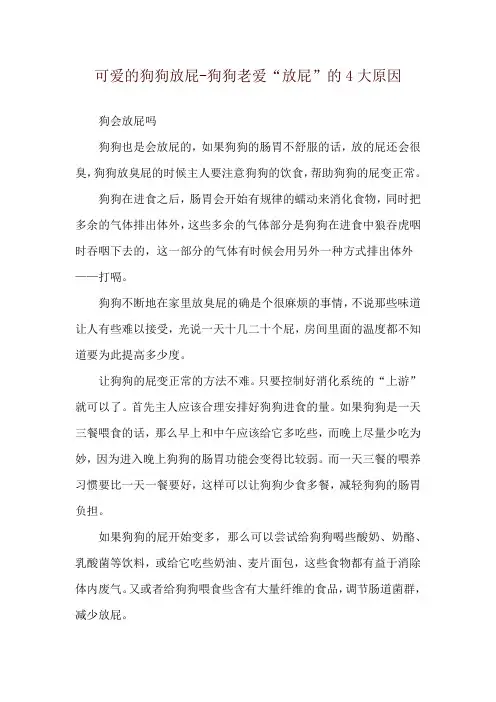 可爱的狗狗放屁-狗狗老爱“放屁”的4大原因