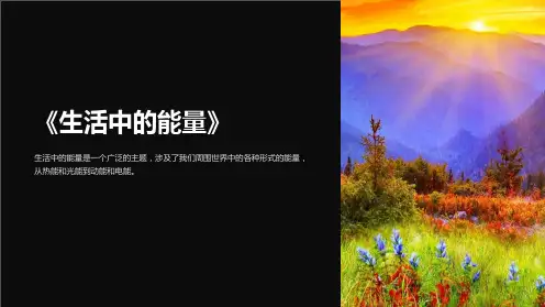 《生活中的能量》课件