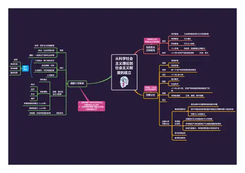 高中历史思维导图：从科学社会主义理论到社会主义制度的建立