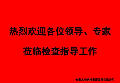 省安全标化工地汇报材料-江巷水库项目