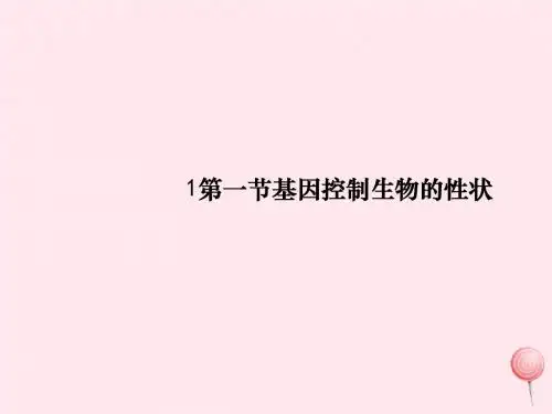 八年级生物下册第七单元第二章第一节基因控制生物的性状课件 (共39张PPT)