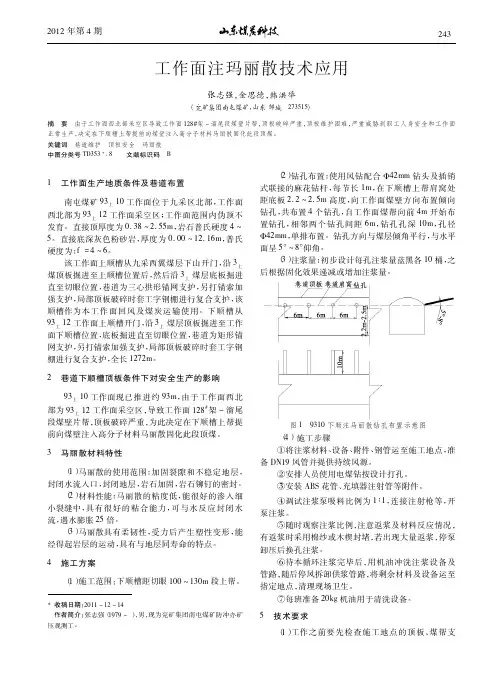 工作面注玛丽散技术应用