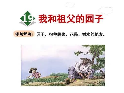 苏教版小学语文五年级下册课件：《我和祖父的园子》课件第一课时