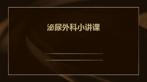 《泌尿外科小讲课》课件