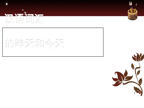 古今言殊——汉语的昨天和今天ppt实用课件6