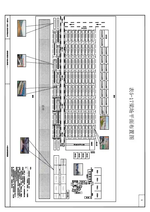表5-17 梁场平面布置图