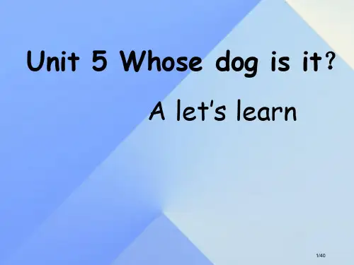 五年级英语下册-Unit-5Whose-dog-is-it省公开课一等奖新名师优质课获奖PPT课件