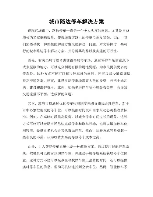 城市路边停车解决方案