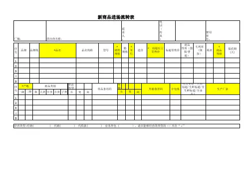 超市-新商品进场流转登记表