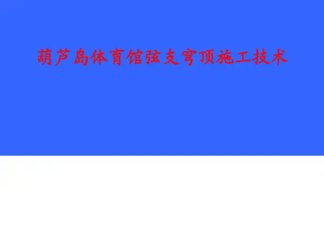 葫芦岛体育馆弦支穹顶施工技术