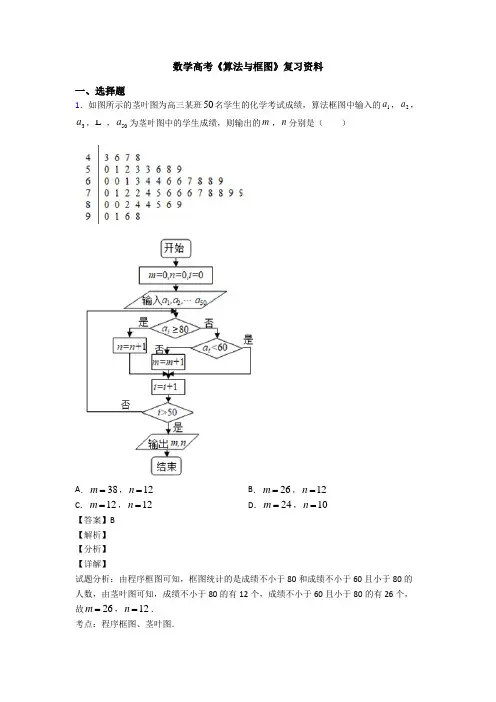 高考数学压轴专题2020-2021备战高考《算法与框图》全集汇编含答案解析