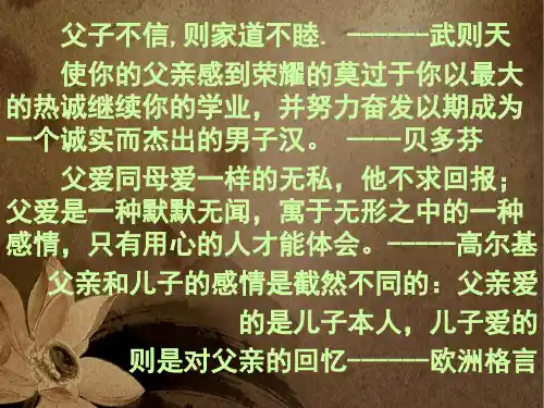 《父亲的谜语》资料PPT课件