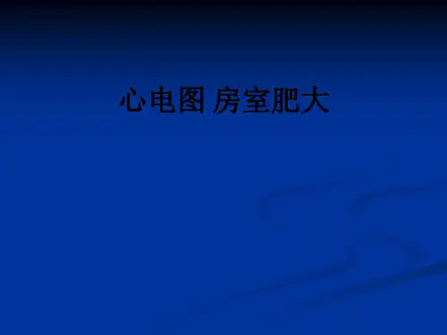 心电图 房室肥大ppt课件