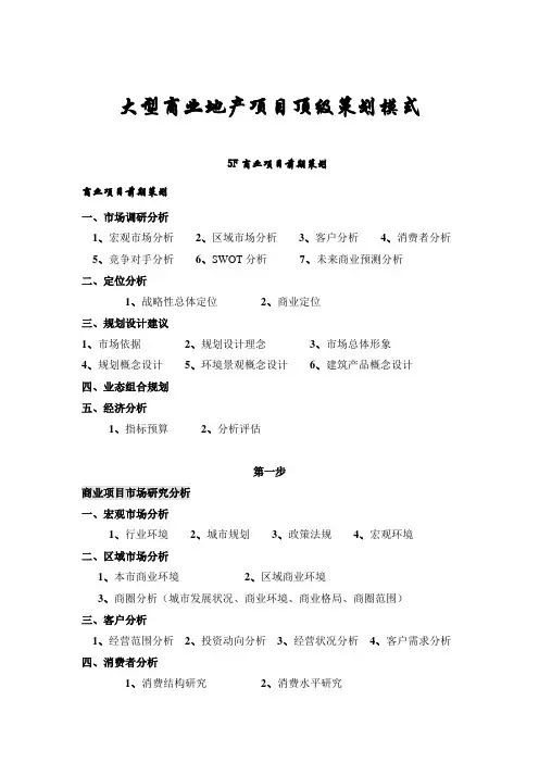 大型商业地产项目顶级策划模式概述000002)