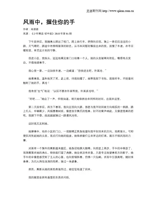 风雨中,握住你的手