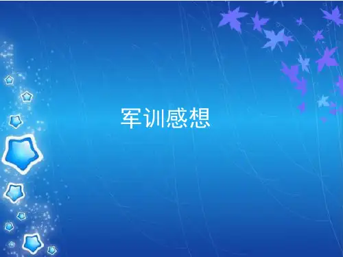 军训(课堂PPT)