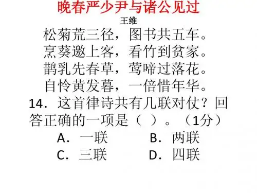 2013年高考诗歌鉴赏