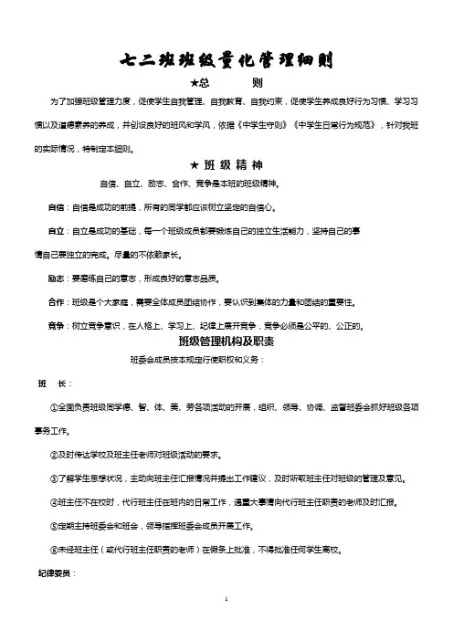 班级管理量化细则.1