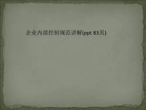 企业内部控制规范讲解(ppt 83页)