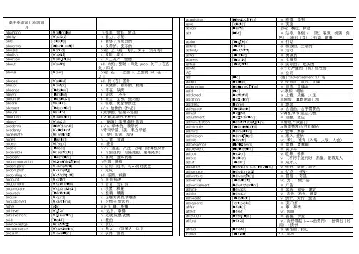 高中英语词汇3500词英汉分开(带音标)