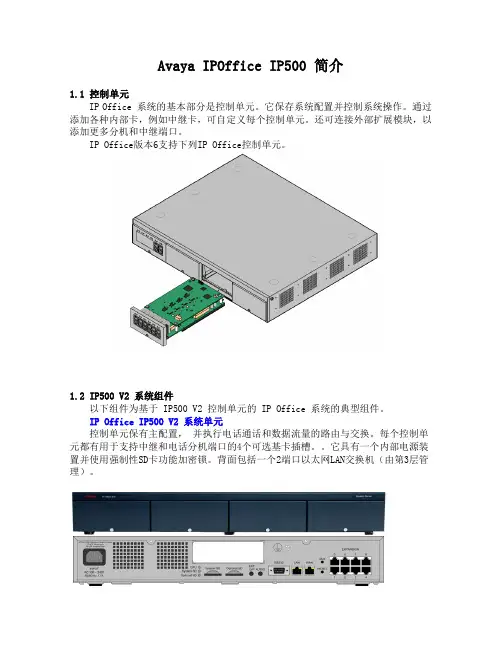 AVAYA模块分配图