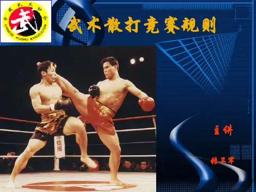 武术散打竞赛规则 与裁判法  河南师范大学