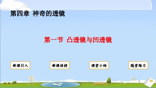2024年秋新沪科版八年级上册物理教学课件 第四章  神奇的透镜 第一节  凸透镜与凹透镜