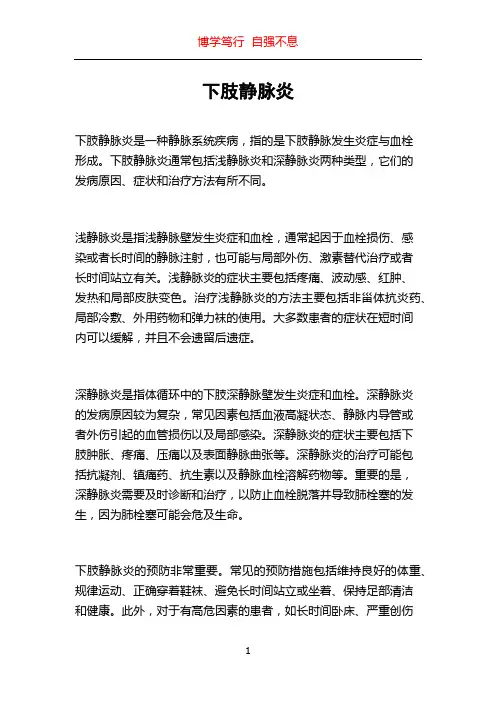 下肢静脉炎