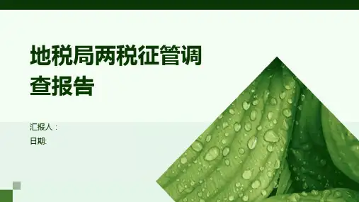 地税局两税征管调查报告