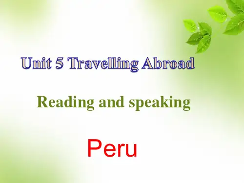 人教英语选修7Unit5Listening %26 Speaking   %28共27张PPT%29