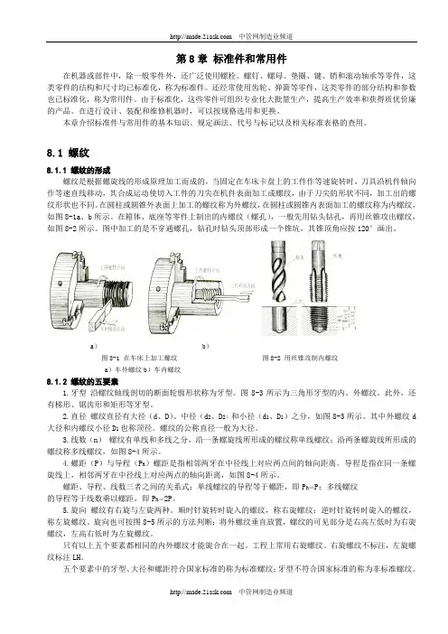 标准件和常用件的基本知识