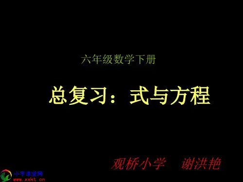 六下《式与方程》PPT课件(人教新课标)