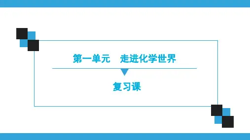 人教版九年级化学上册课件：第1单元 走进化学世界 复习课