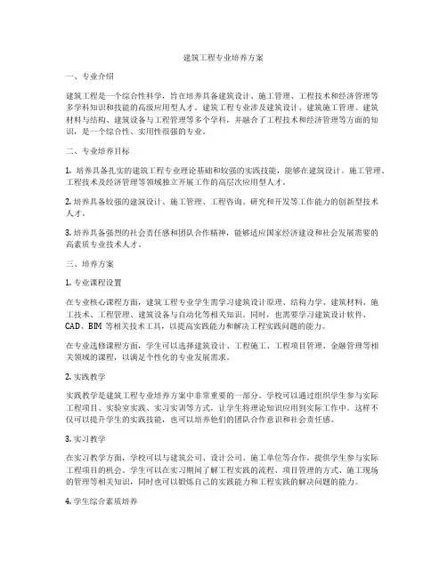 建筑工程专业培养方案
